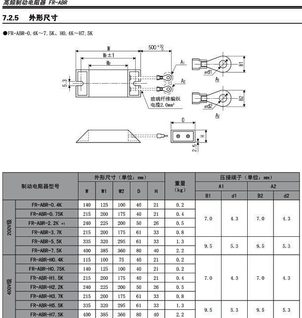 FR-ABR-H7.5K規(guī)格